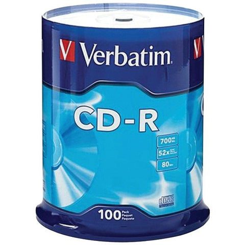 Verbatim 94554 700 MB 80-Minute 52x CD-Rs (100 Pack)