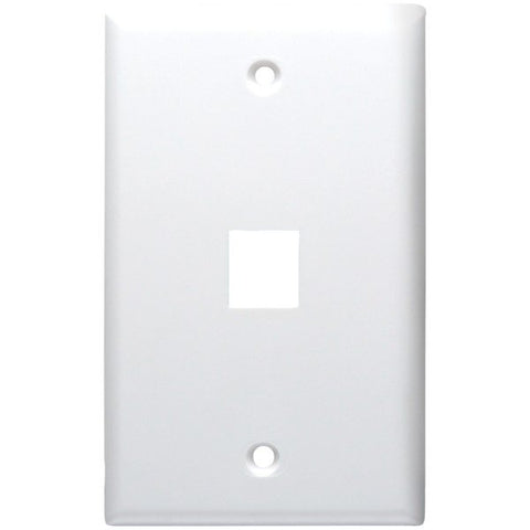 DataComm Electronics 20-3001-WH 1-Port Standard Size Keystone Wall Plate (White)