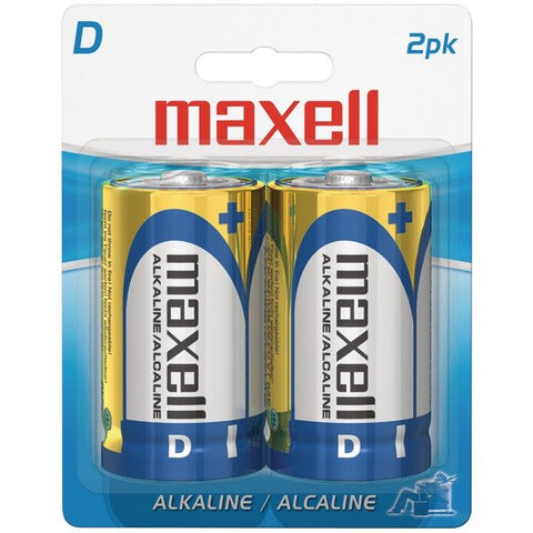 Maxell 723020 - LR202BP D Alkaline Batteries, 2 Pack