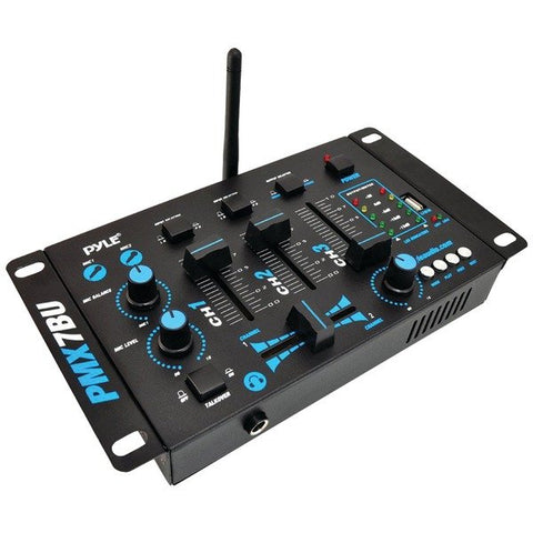 Pyle PMX7BU 3-Channel Bluetooth DJ Audio Mixer